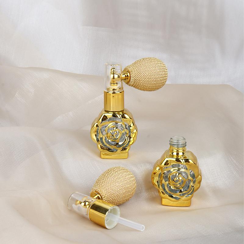 Perfume Fragrance Powder - 1Pcs Rose Glass Perfume Powder Atomizer