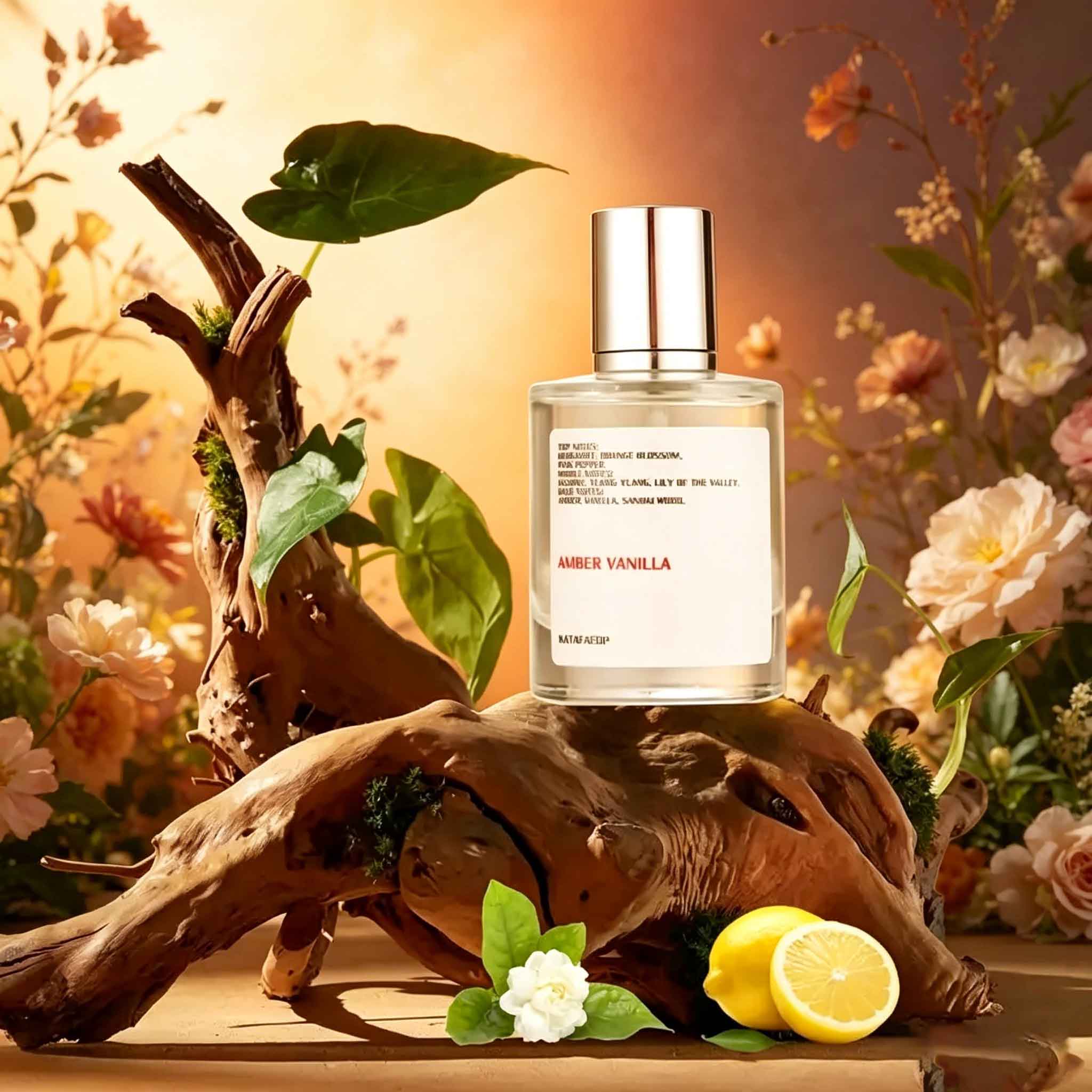 Perfume Fragrance Powder - AMBERY VANILLA Amber vanilla perfume, citrus