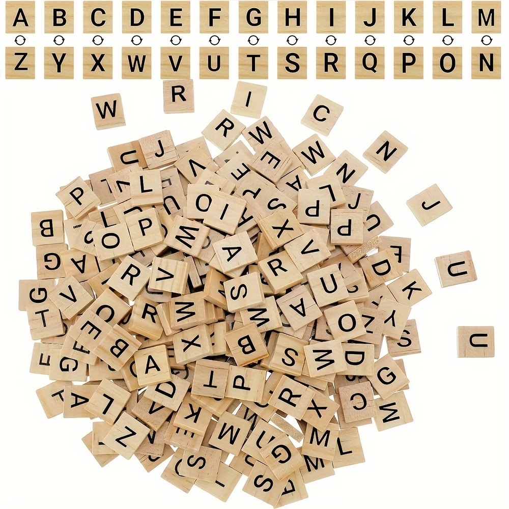100PCS  Wooden Letter English  - Oud Wood Chip recension och pris