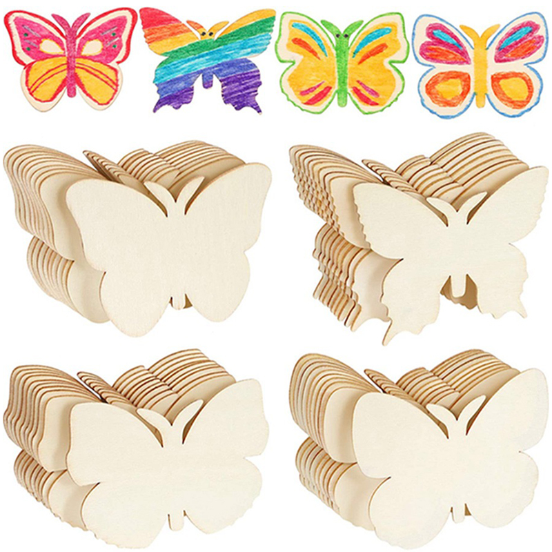 10pcs Wooden Butterfly Blank W - Oud Wood Chip recension och pris