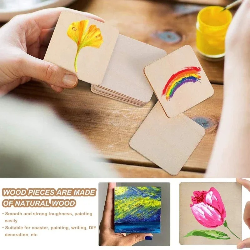 1-10cm Unfinished Blank Wood S - Oud Wood Chip recension och pris