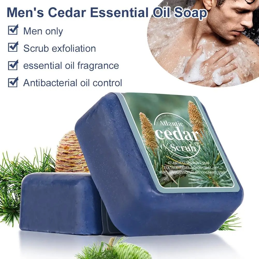 Men's Cedar Essential Oil Soap - Perfume Fragrance Essence recension och pris