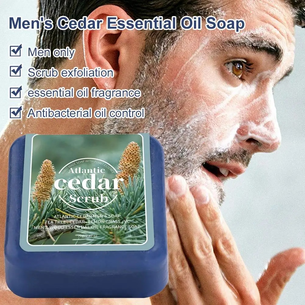Men's Cedar Essential Oil Soap - Perfume Fragrance Essence recension och pris