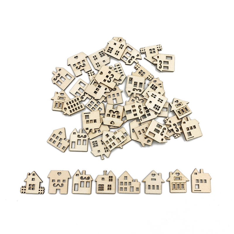 50pcs Unpainted Wood Slices fo - Oud Wood Chip recension och pris
