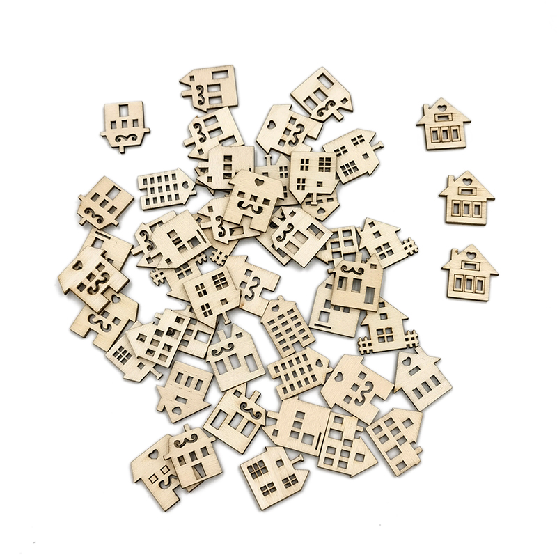 50pcs Unpainted Wood Slices fo - Oud Wood Chip recension och pris